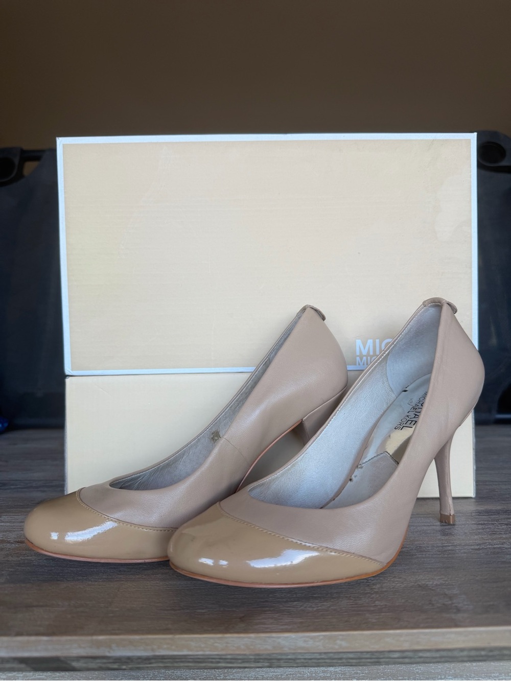 Michael Kors Beige Two-Tone Women's High Heel Pumps